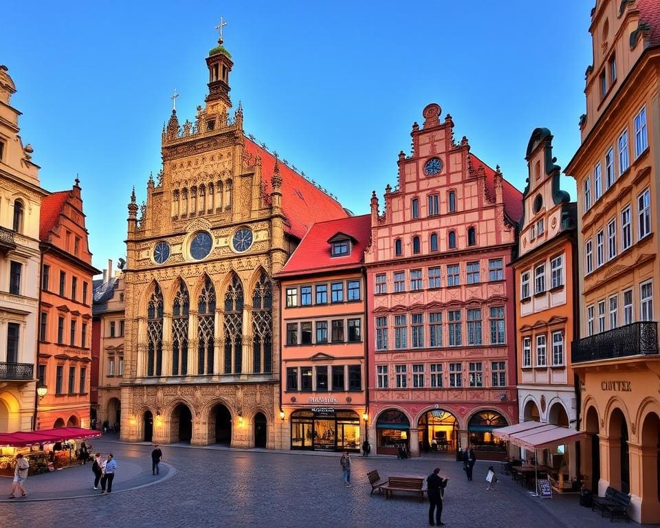 Architektonische Meisterwerke in der Altstadt Pilsen