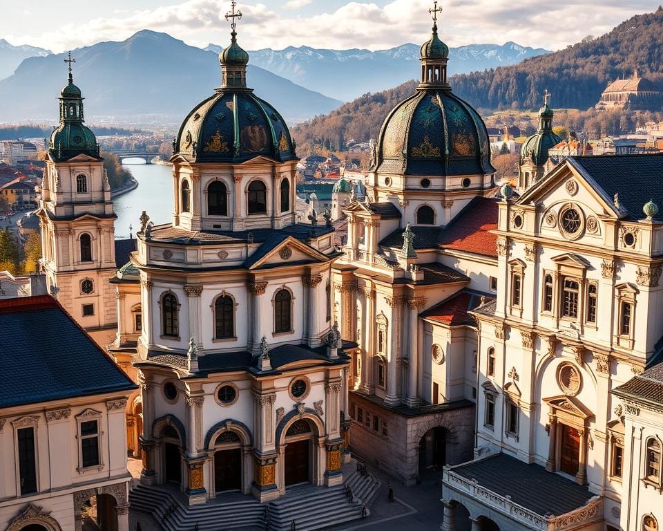 Barocke Kirchen in Salzburg, Österreich