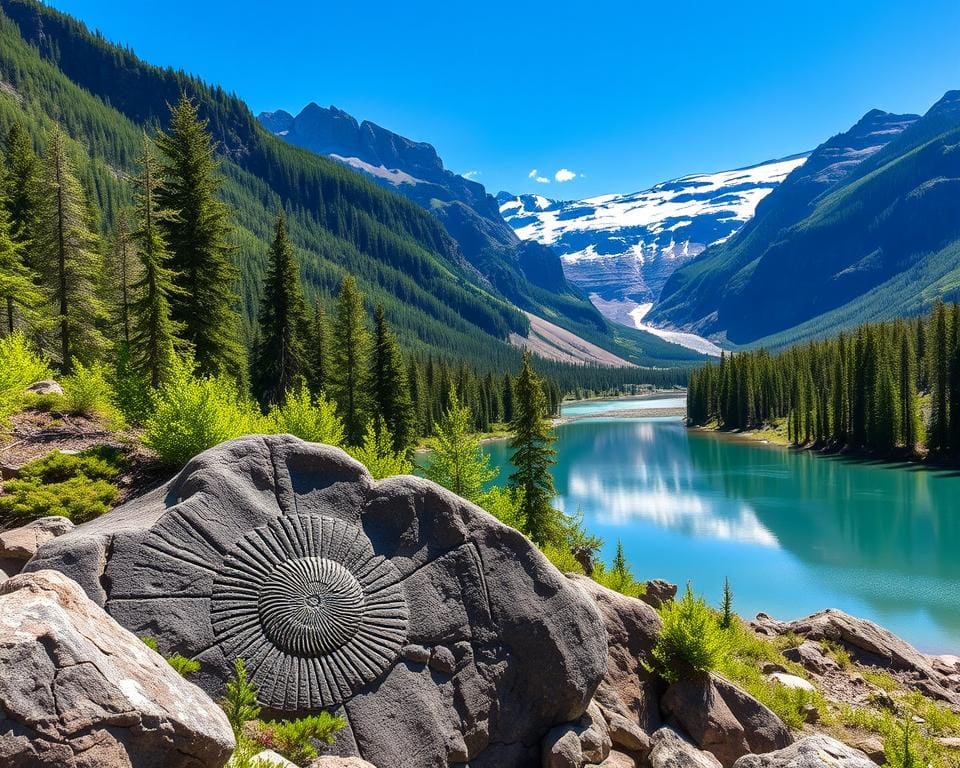 Burgess Shale Fossilien mit Naturschätze Yoho-Nationalpark