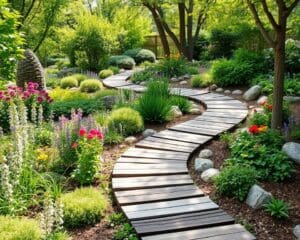 DIY-Holzwege: Robuste Pfade für Garten- und Terrassenbereiche