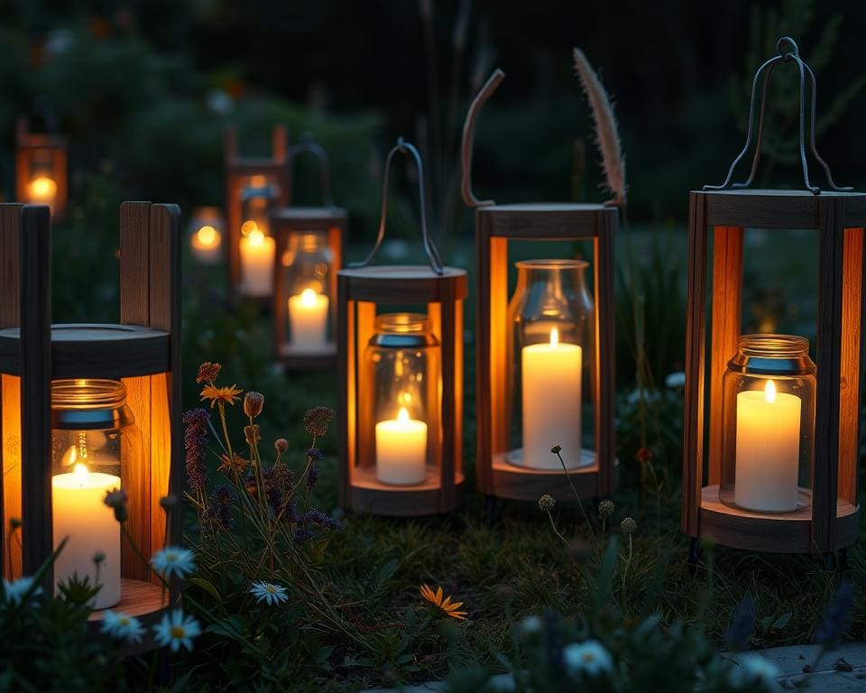 Gartenlichter aus Naturmaterialien: Rustikale Stimmung erzeugen