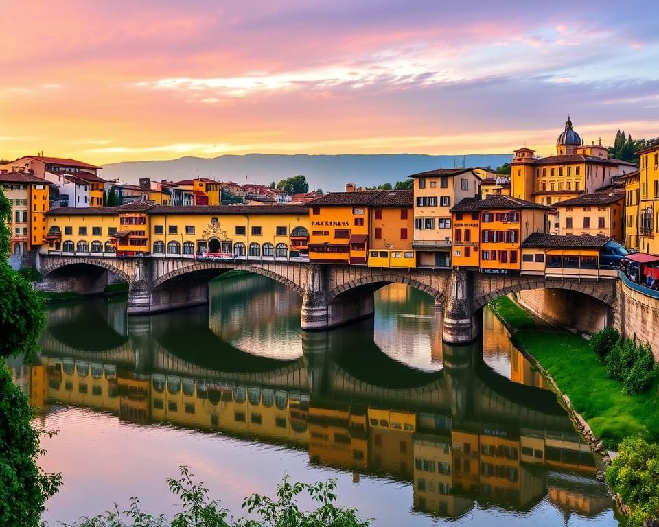 Historische Brücken in Florenz, Italien