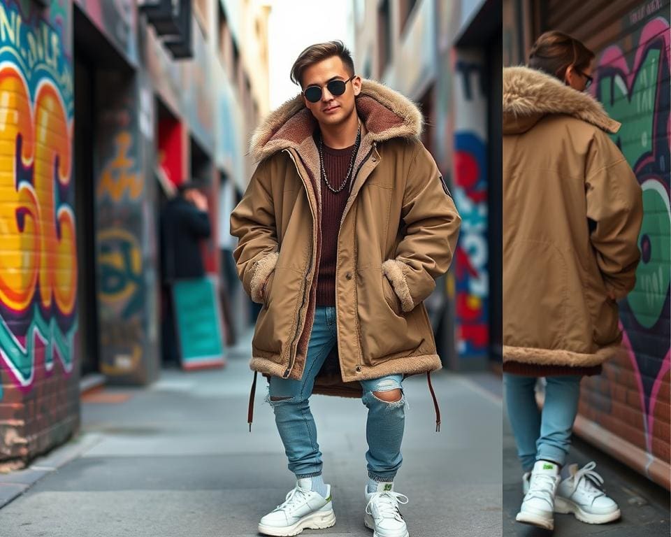 Influencer und Oversized-Jacken