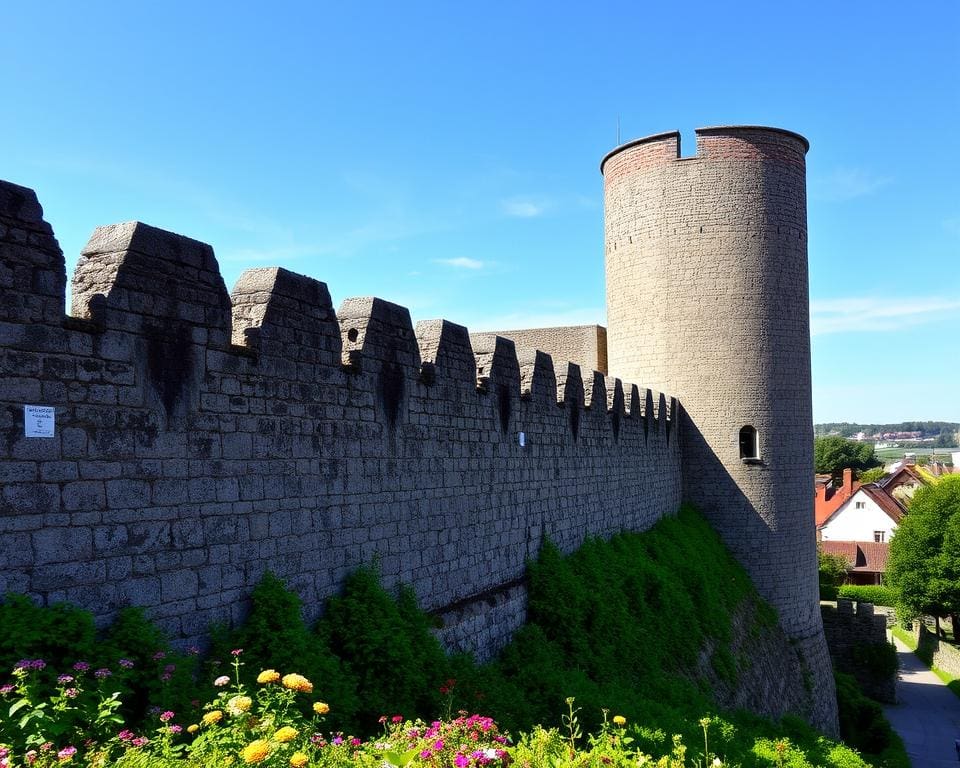 Mittelalterliche Mauern in Visby, Schweden