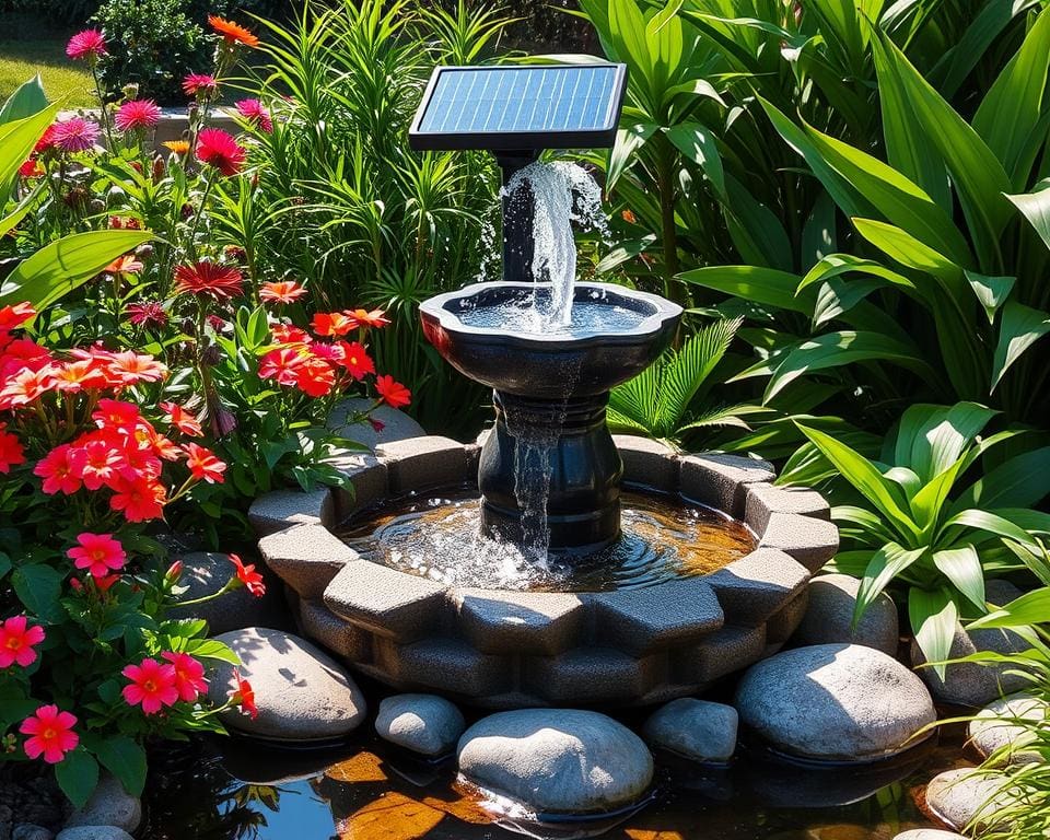 Solarbetriebene Gartenbrunnen: Energieeffiziente Wasserspiele