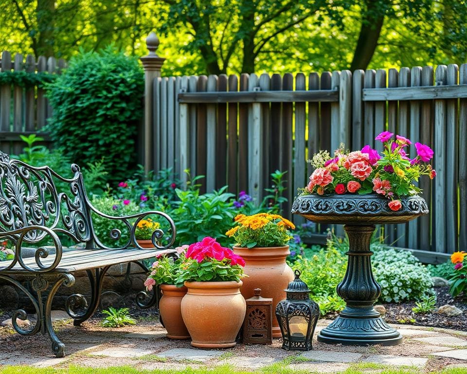 Vintage-Gartendeko: Antike Akzente für moderne Außenbereiche