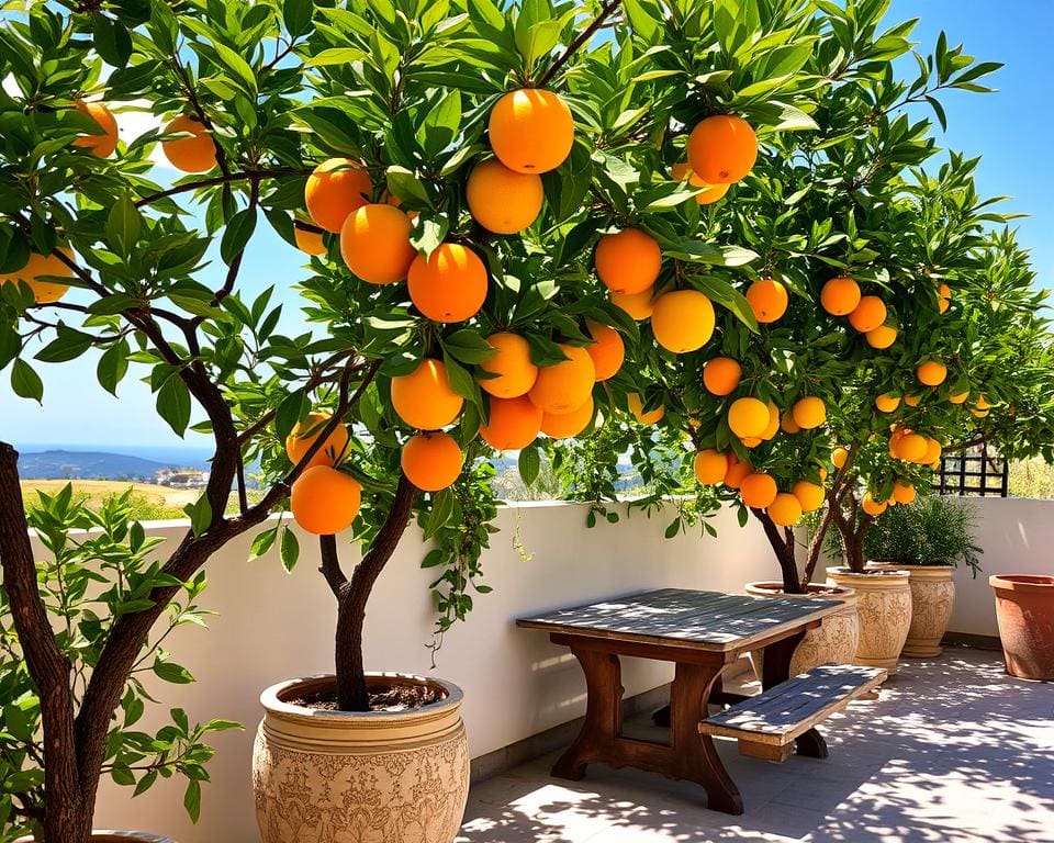 Zitrusbäume im Kübel: Frische Früchte auf Terrassen genießen