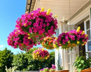 Blumenampeln für sonnige Balkone: Hängende Blütenpracht