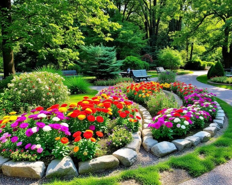 Blumenbeete mit Steinkanten: Struktur und Ordnung im Garten