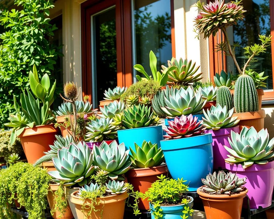 Sukkulenten für den Balkon