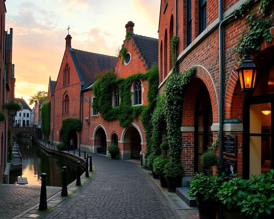 Mittelalterliche Gassen in Brügge, Belgien