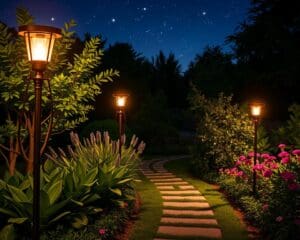 Solarbetriebene Gartenfackeln: Lichtspender für laue Sommernächte