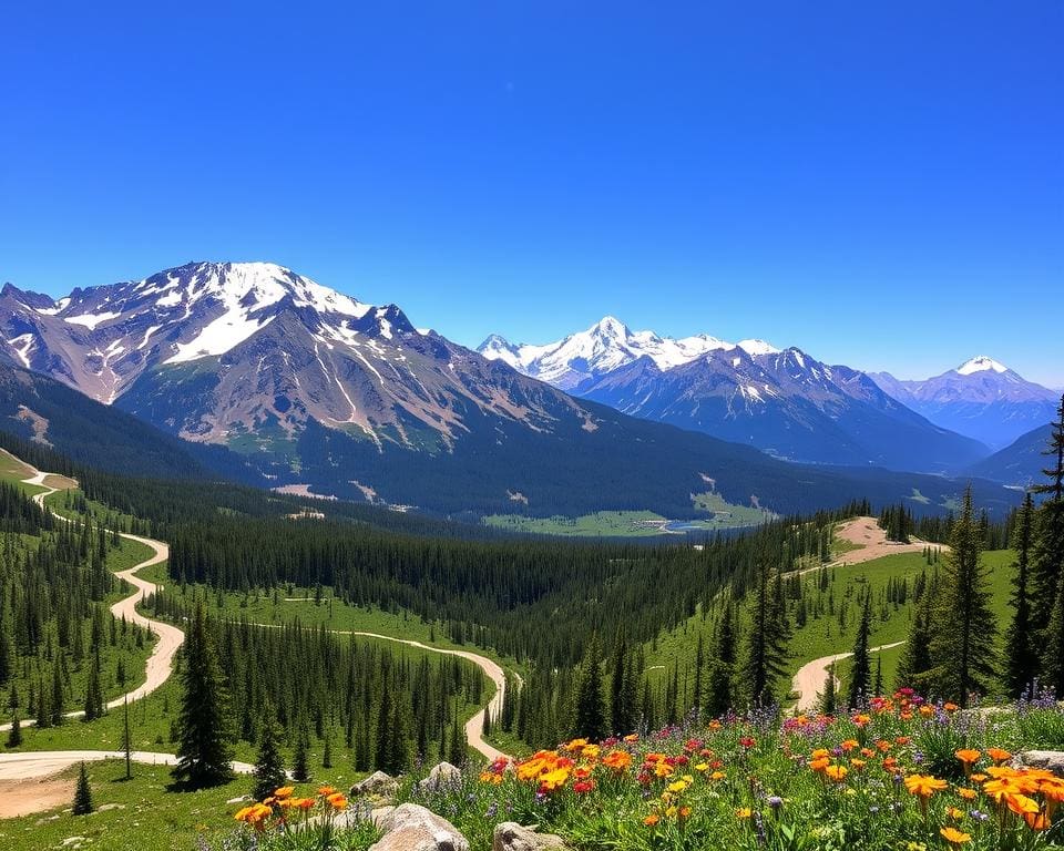 Wanderungen in der Berglandschaft von Jasper-Nationalpark