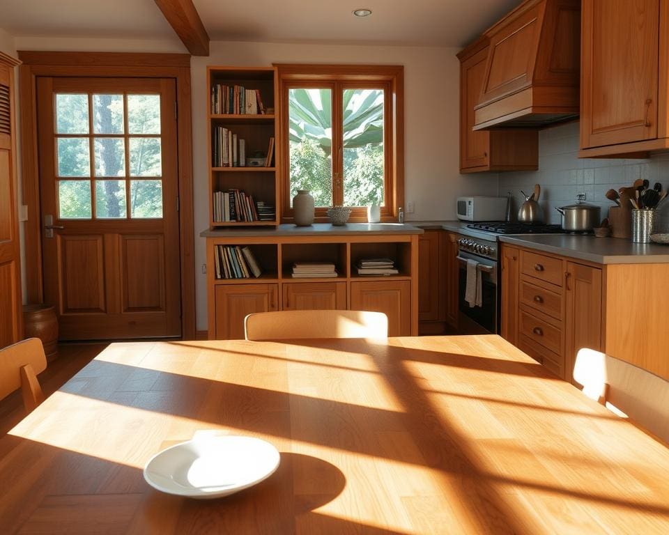 Holz in der Küche