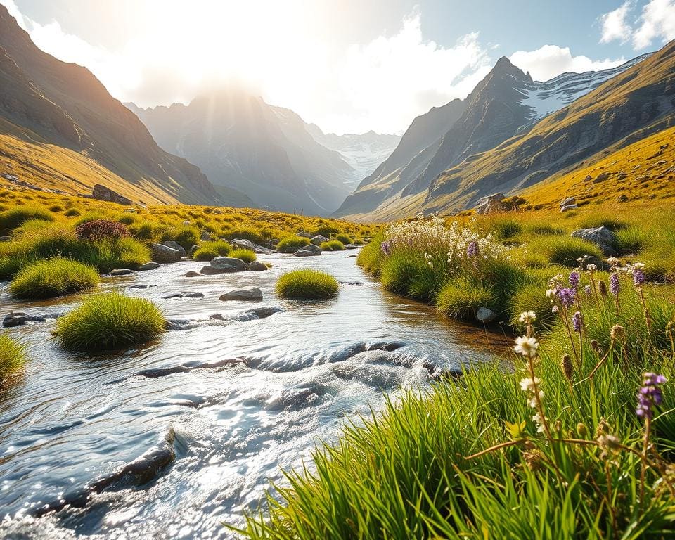 Alpwasser trinken