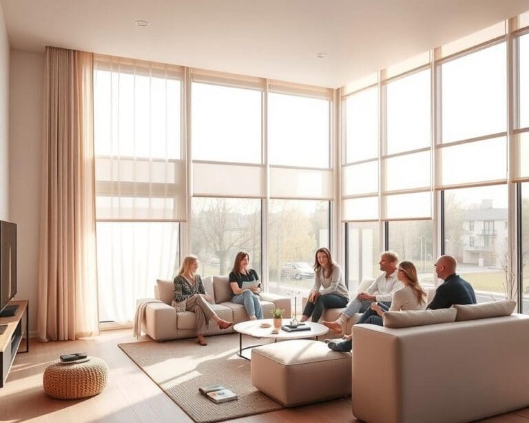 Wie nutzt du große Fensterflächen ohne Blendung?