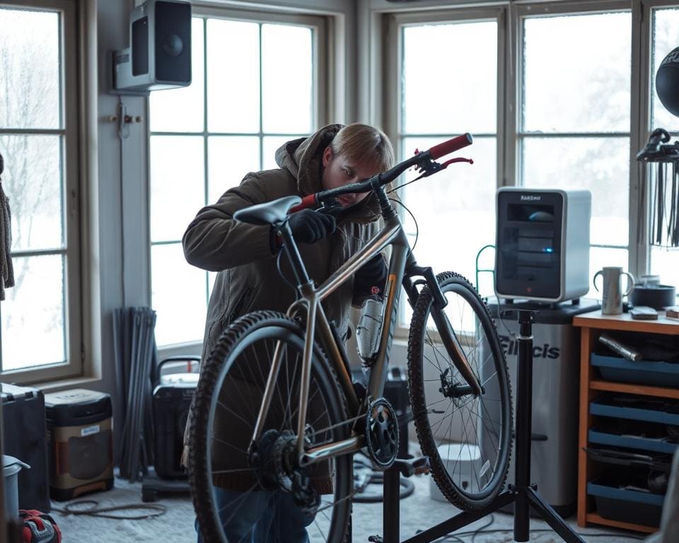 Wie arbeitet ein Fahrradmonteur im Winter?