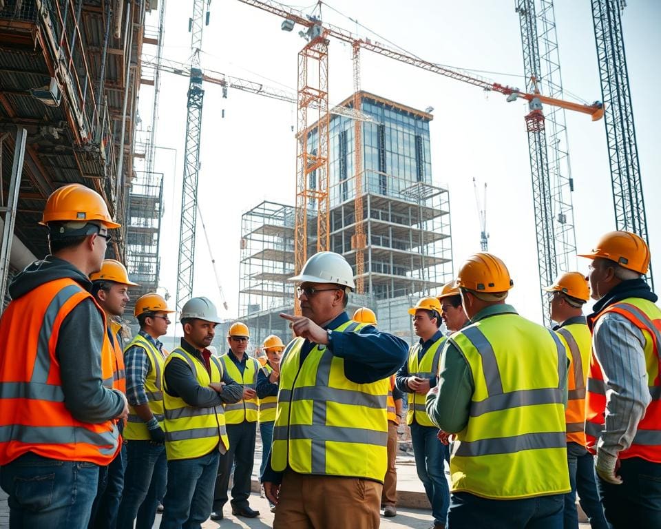 Wie koordiniert man mehrere Gewerke auf der Baustelle?