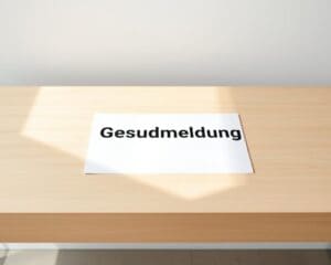 Wie melde ich mich wieder gesund – Muster?