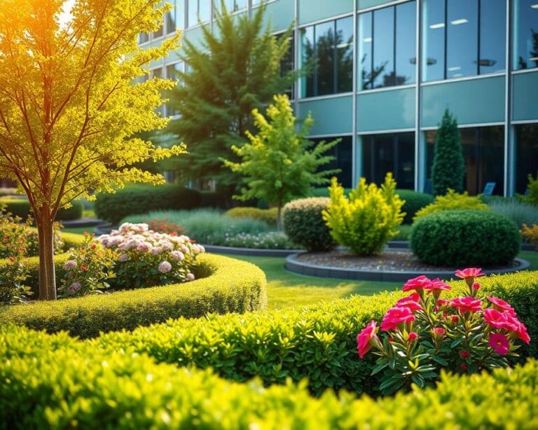 Was bringt ein Gartenbauer fuer Firmenaussenanlagen?
