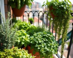 Welche Kraeuter wachsen gut auf dem Balkon?
