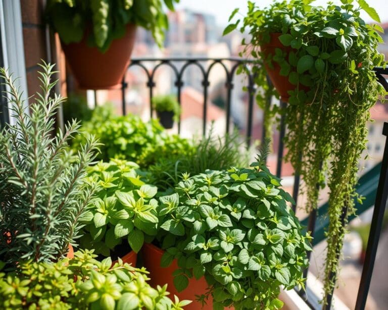 Welche Kraeuter wachsen gut auf dem Balkon?