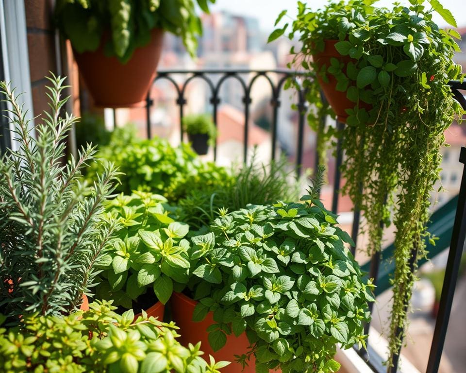 Welche Kraeuter wachsen gut auf dem Balkon?