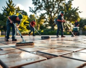 Wie Steinreinigung und Pflastersteinreinigung Aussenflächen dauerhaft schützen