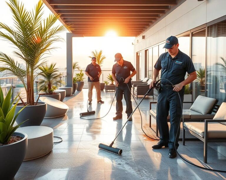Wie arbeiten Spezialisten fuer Terrassenreinigung effizient?