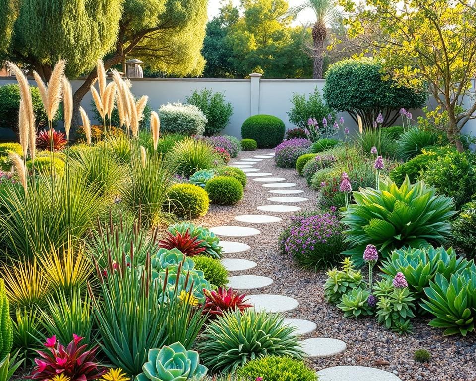 Wie gestaltest du einen Garten mit wenig Aufwand?