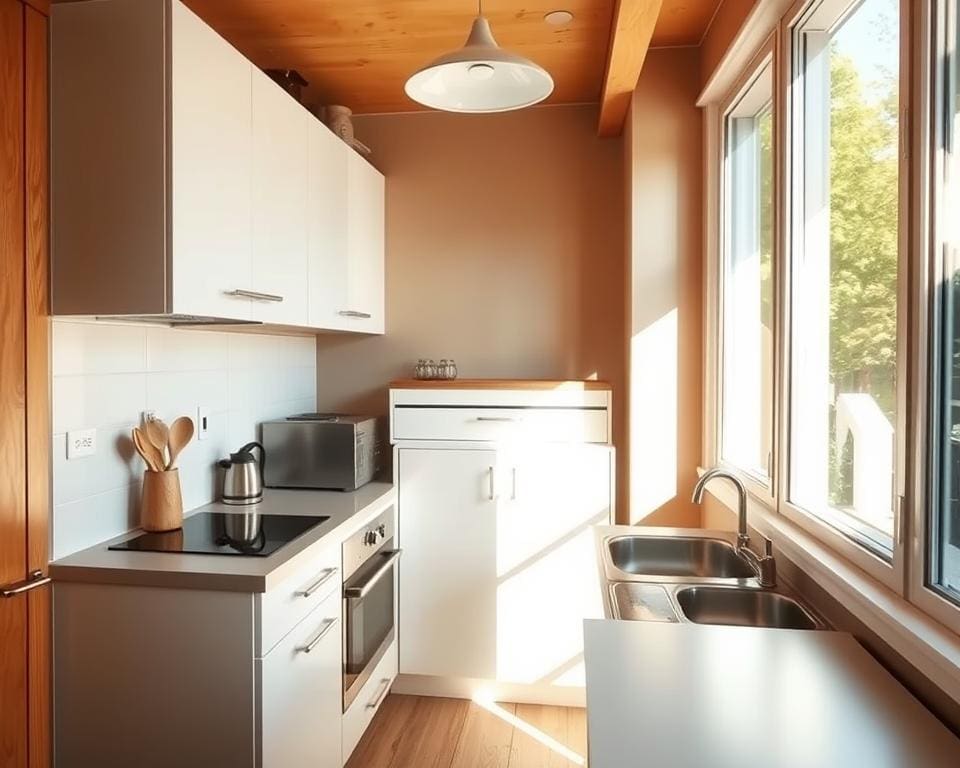 Wie richtest du eine kleine Kueche funktional ein?