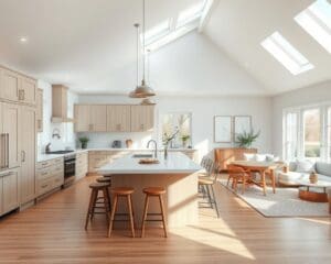 Wie richtet man eine offene Wohnküche ein?