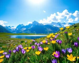 Wie erlebt man Fruehling in den Schweizer Alpen?